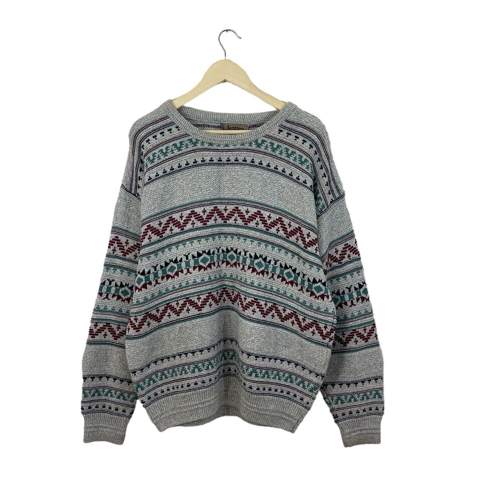 Vintage Jantzen X-Large Southwestern Sweater Pullover USA Made Mens READ